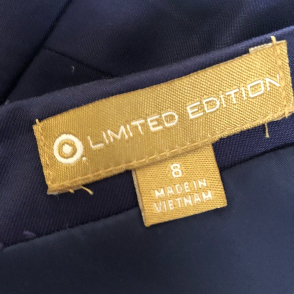 Navy Blue Strapless Dress - Picture 2 of 2